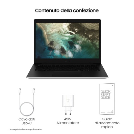 GALAXY C BOOK GO SILVER CEL 4G 64G CHROME OS 14 - immagine 15