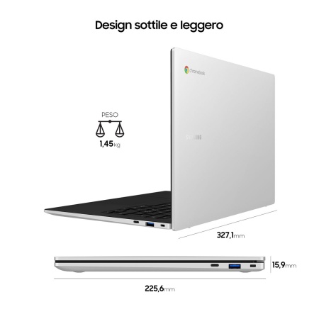 GALAXY C BOOK GO SILVER CEL 4G 64G CHROME OS 14 - immagine 3