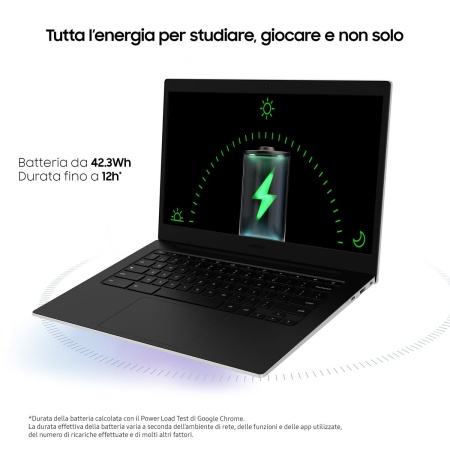 GALAXY C BOOK GO SILVER CEL 4G 64G CHROME OS 14 - immagine 7