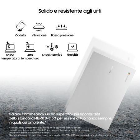 GALAXY C BOOK GO SILVER CEL 4G 64G CHROME OS 14 - immagine 5
