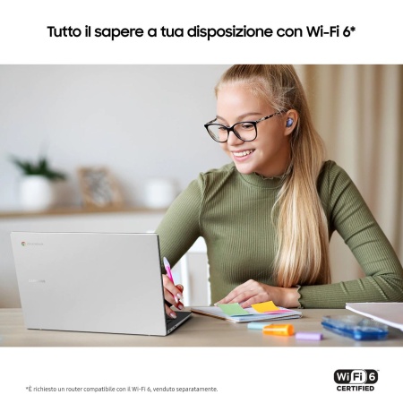 GALAXY C BOOK GO SILVER CEL 4G 64G CHROME OS 14 - immagine 11