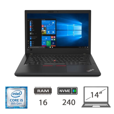 LENOVO T480 - I5-8250U/16/NVME240/14/W11P/2Y