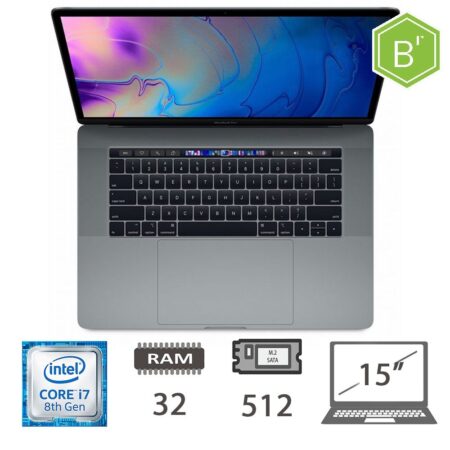 MBP 15,4 T.BAR(2018)I7-8850H/32/512/SG/2Y - B
