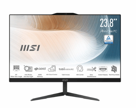 AIO CORE 3 100U 8GB 256GB 23.8FHD FREEDOS BLACK