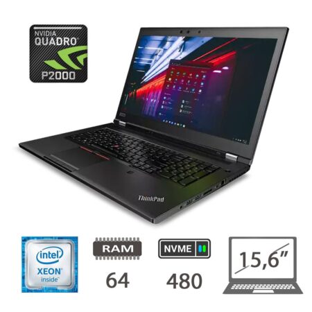 LENOVO P52 XEON E-2176M/64/NVME480/P2000/W10P/2Y